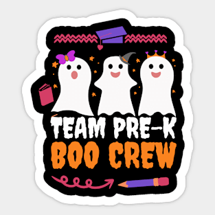 Team Pre-K Boo Crew Halloween Sticker